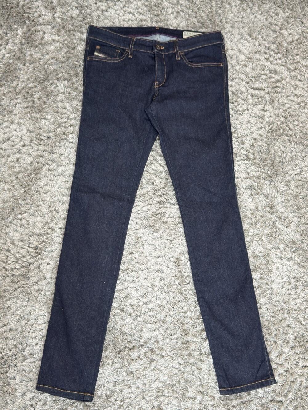 Diesel Women Skinzee-Low 0813C Super Slim Skinny Low Waist Jeans Size W29XL30